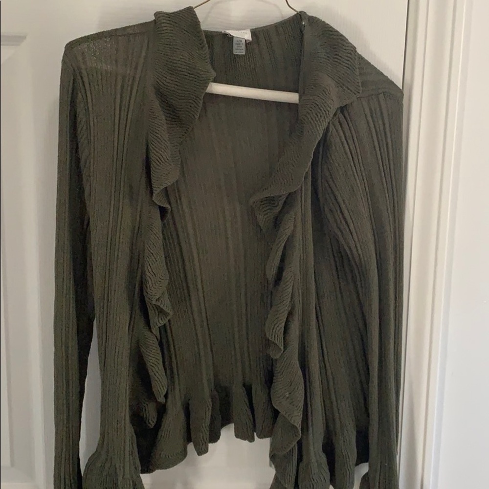Green cardigan